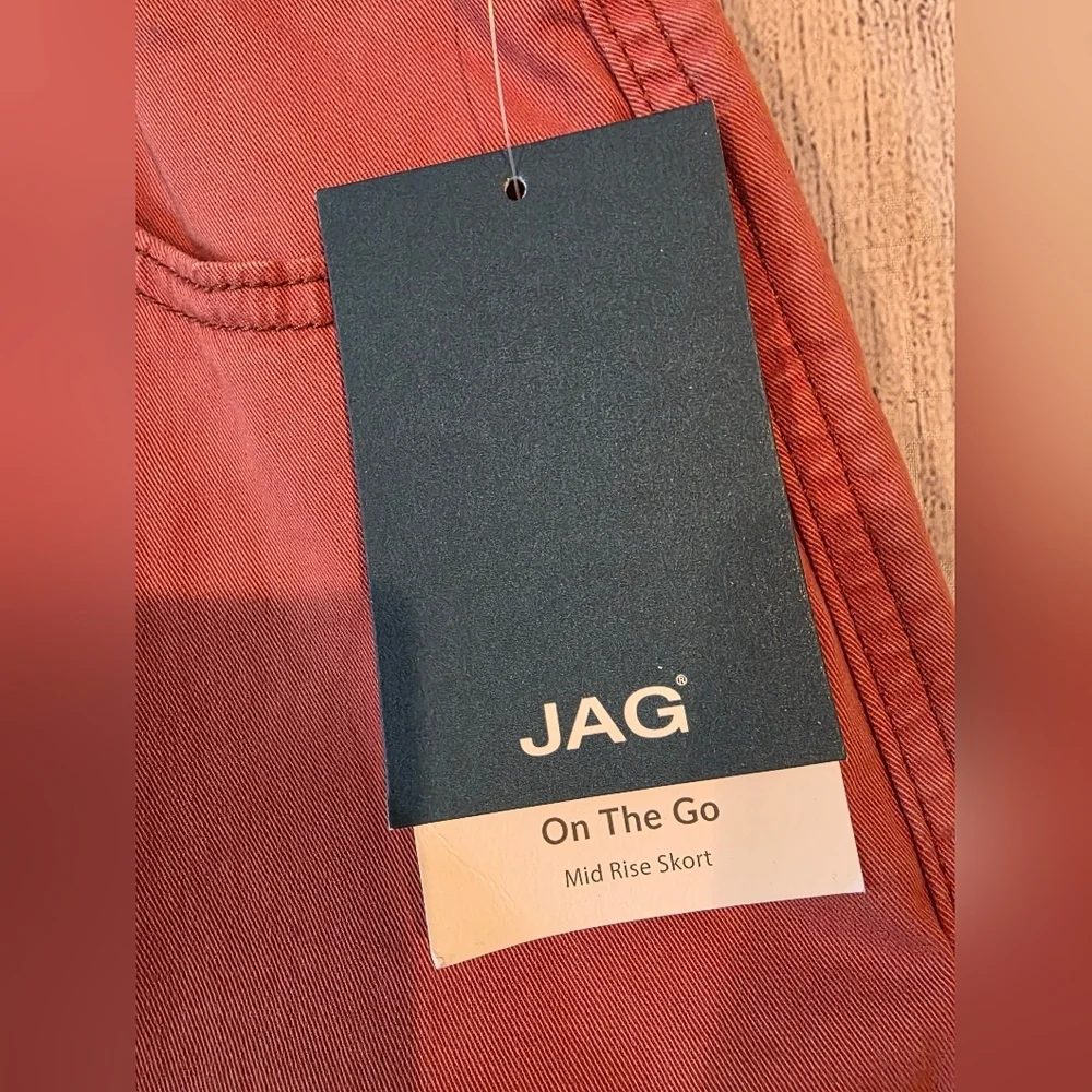 Jag Women's Size 2 On The Go Mid Rise Super Stretch Twill Skort Chutney New Tags - Picture 5 of 11